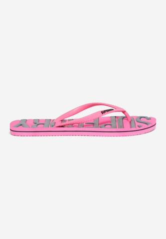 Superdry T-bar sandals in Pink