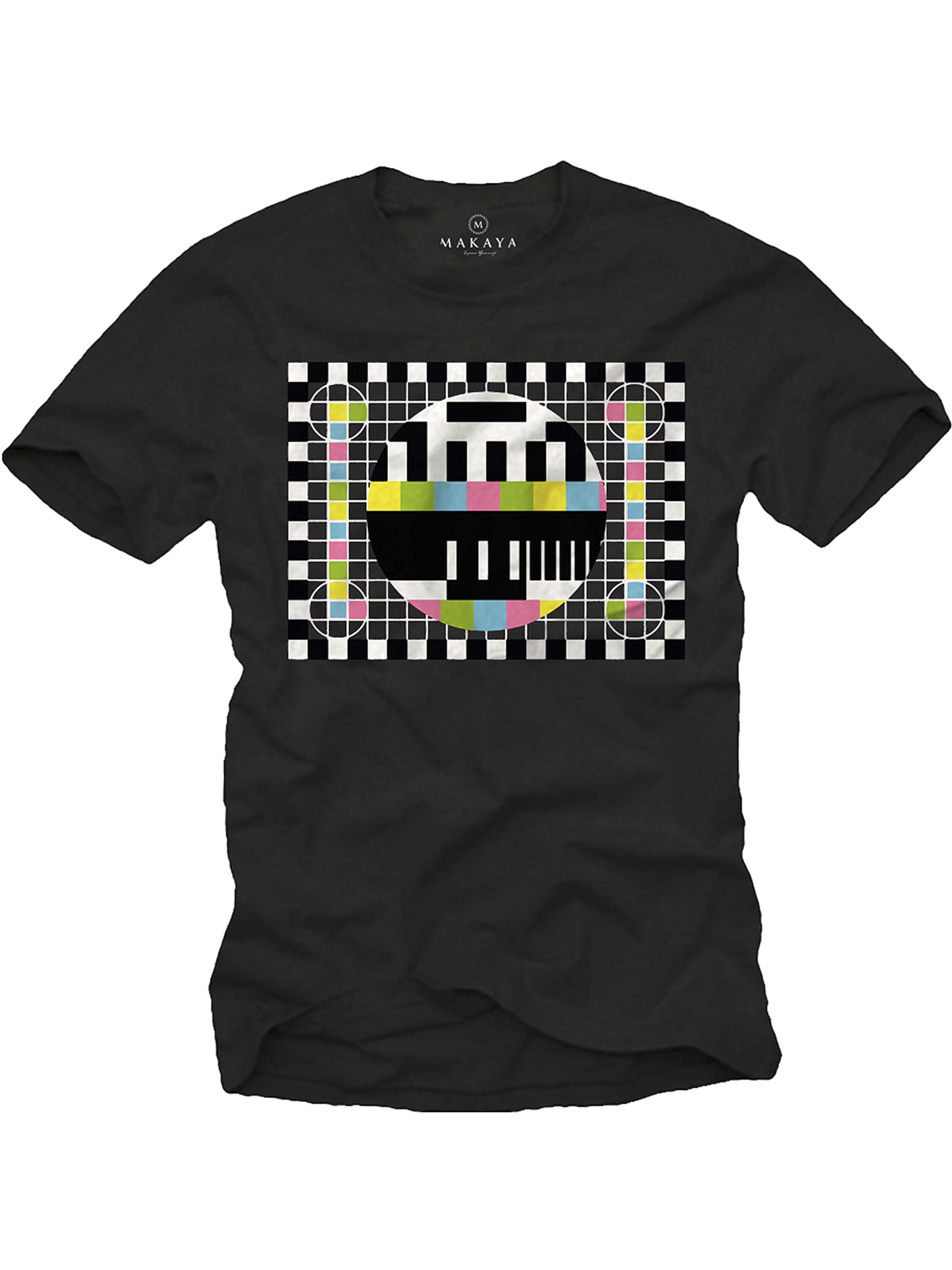 MAKAYA Shirt 'Testbild' in Black: front