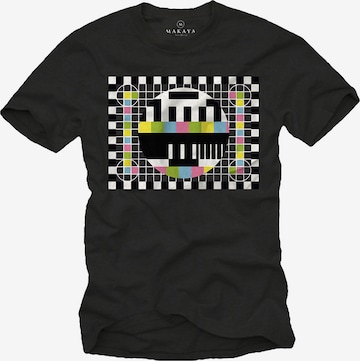 MAKAYA Shirt 'Testbild' in Black: front