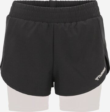 Hummel Slimfit Sportshorts in Schwarz: predná strana