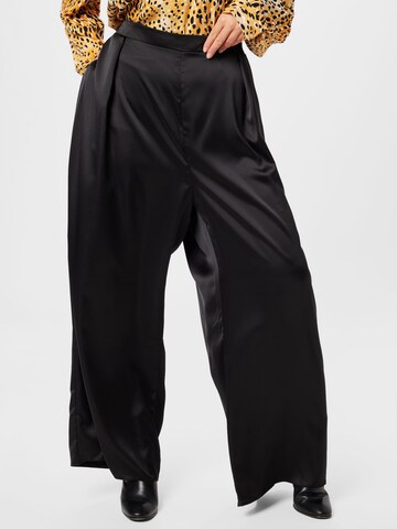 Wide Leg Pantalon à pince Dorothy Perkins Curve en noir : devant