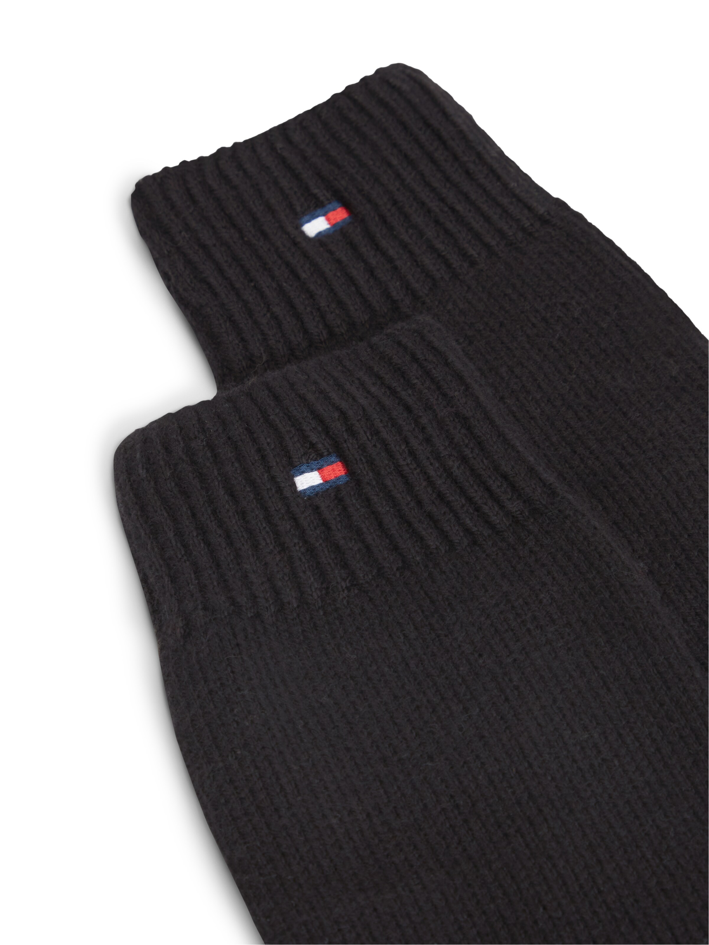 Mănuşi cu degete de la TOMMY HILFIGER pe negru