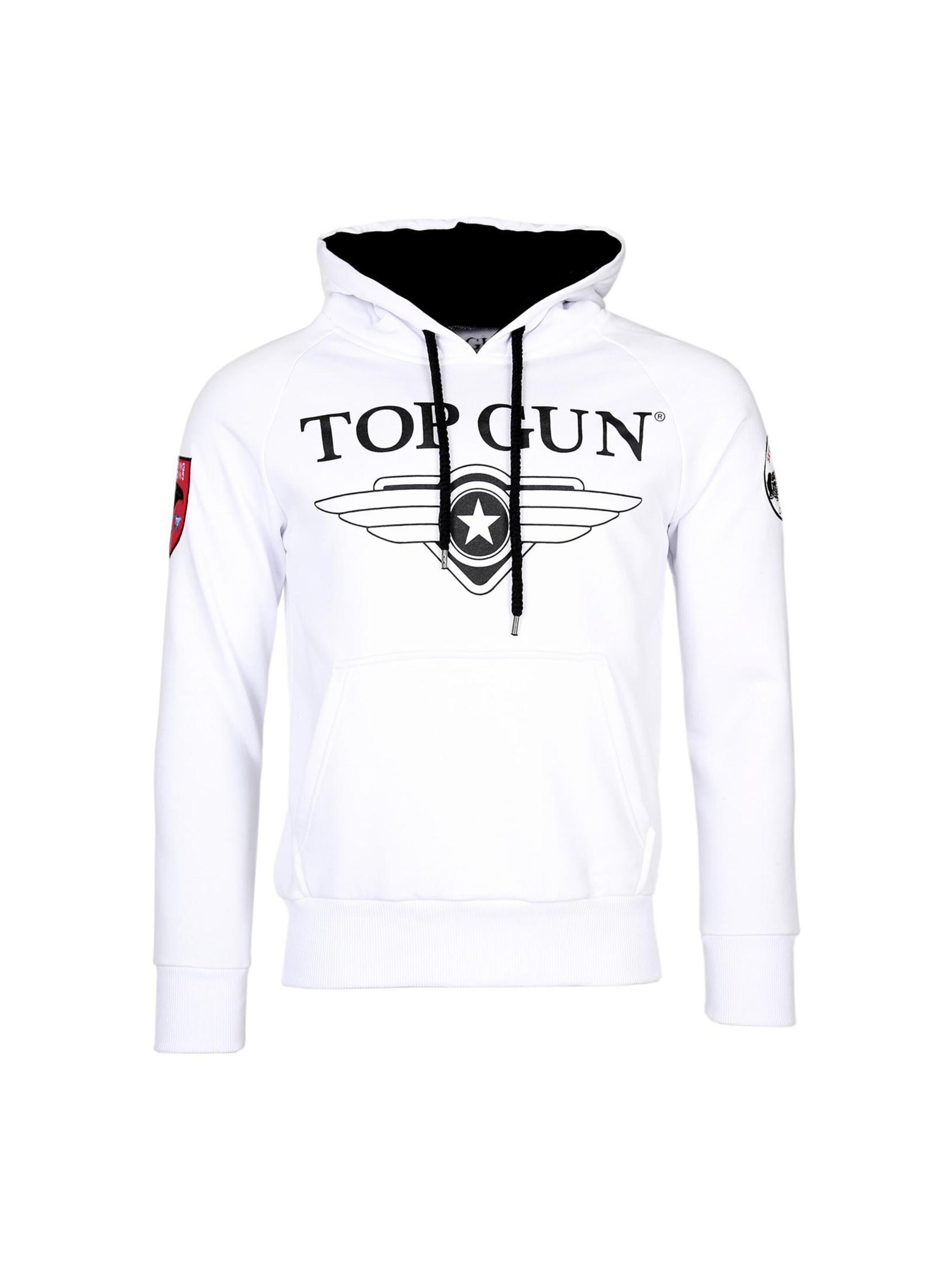 TOP GUN Sweatshirt 'Defender'‌‌‌‌ in Weiß: Vorderseite