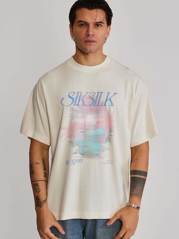 T-Shirt 'Graphic' SikSilk en beige
