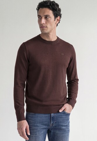 Street One MEN Pullover in Braun: Vorderseite
