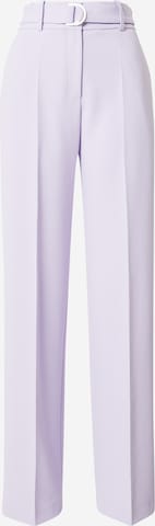 HUGO Regular Trousers with creases 'Huglia' in Purple: front