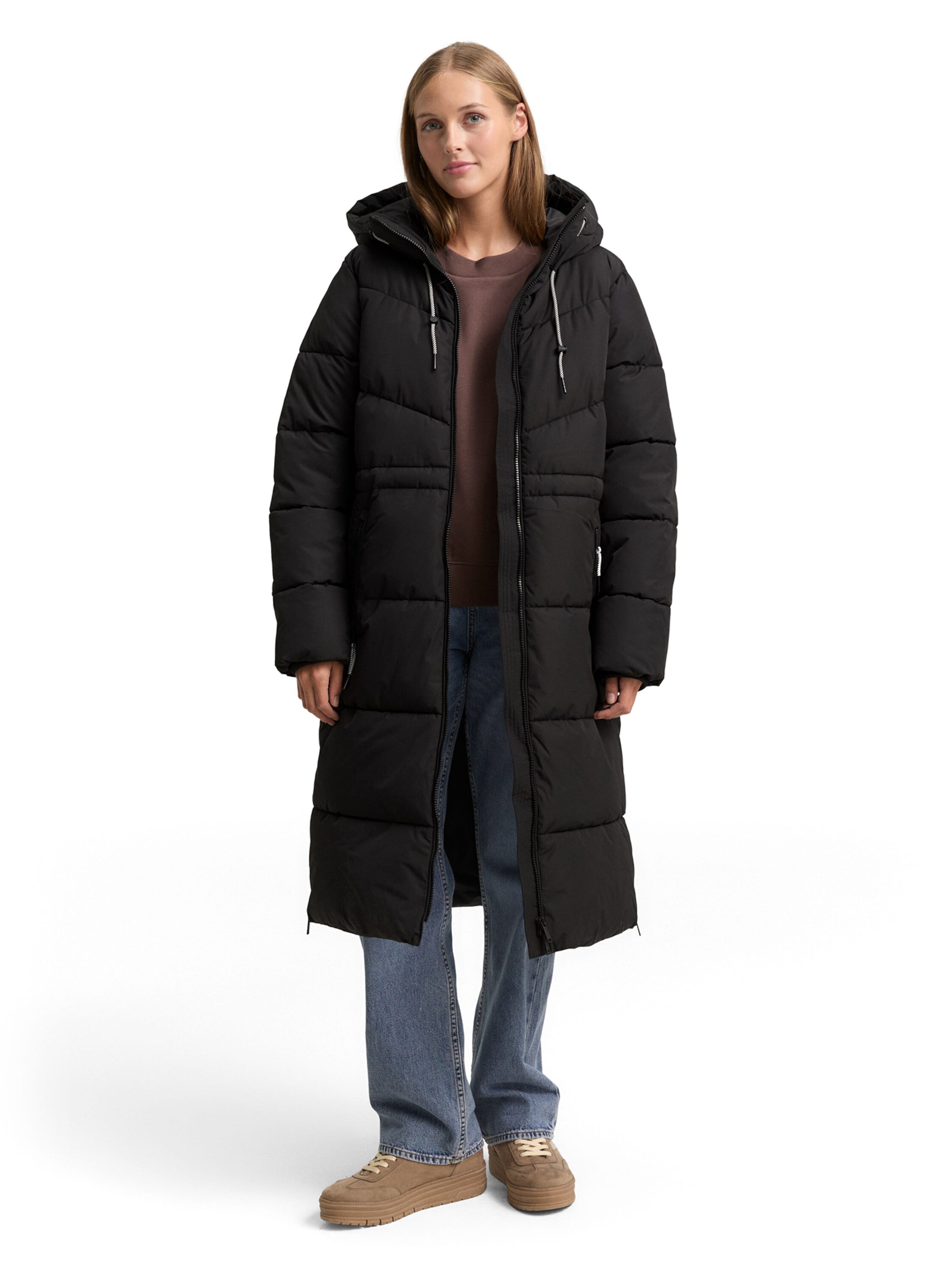 TOM TAILOR DENIM Winter Coat in Black