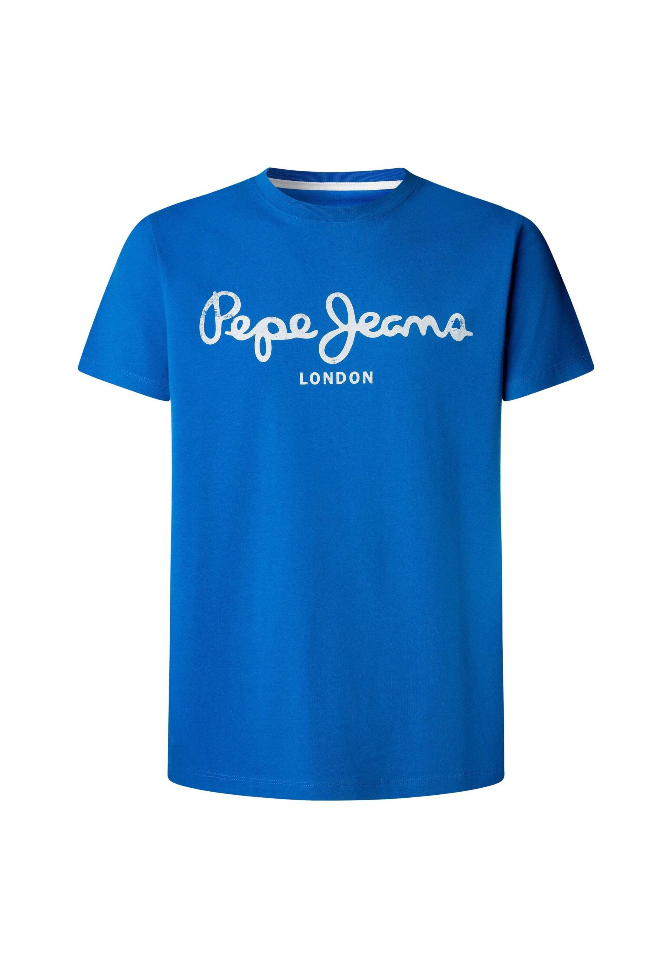 T-Shirt Pepe Jeans en bleu : devant