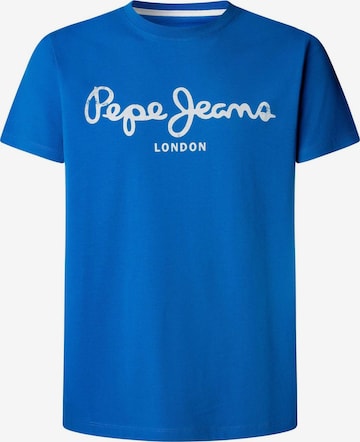 T-Shirt Pepe Jeans en bleu : devant