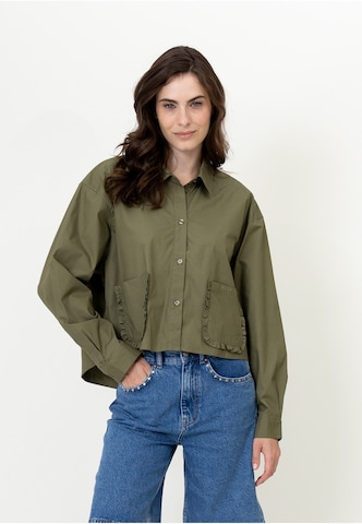 Camicia da donna 'Aster' di OH APRIL in verde: frontale