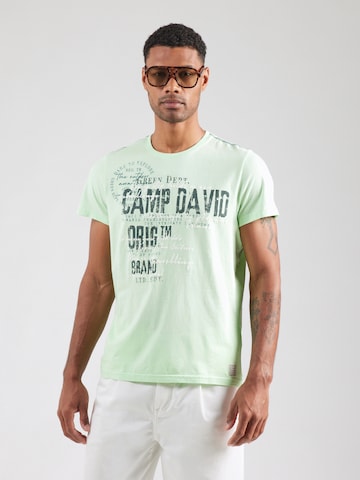 T-Shirt CAMP DAVID en vert : devant