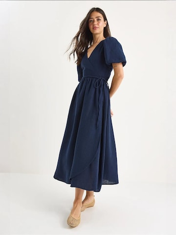 Bianco Lucci Jurk in Blauw: voorkant