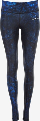 Skinny Pantalon de sport 'AEL102' Winshape en bleu : devant