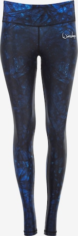 Winshape Skinny Športové nohavice 'AEL102' - Modrá: predná strana