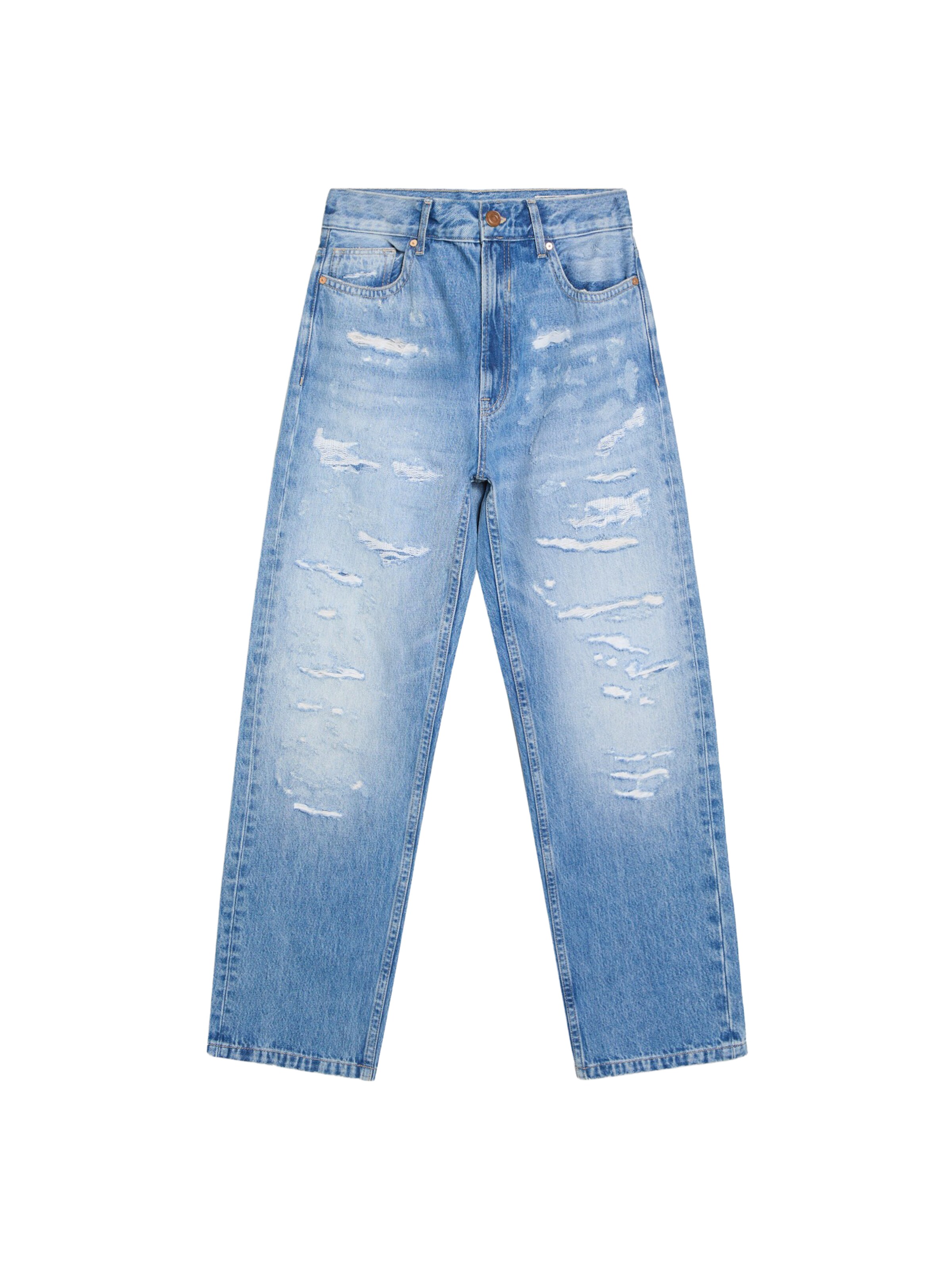 Bershka Jeans i 25 i blå denim, Produktvy