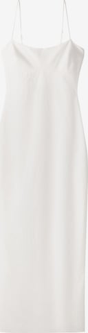 Bershka Лятна рокля в бяло: отпред