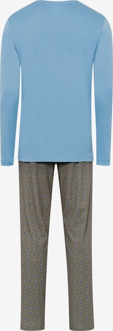 Hanro Long Pajamas ' Night & Day ' in Blue