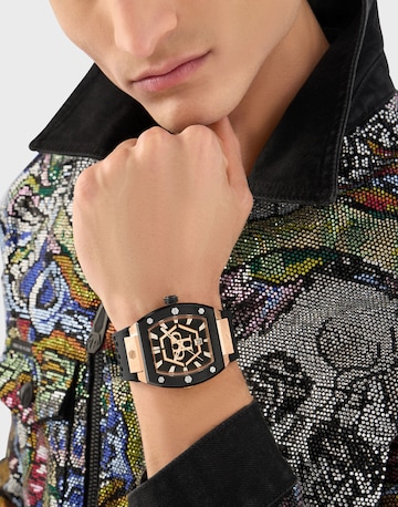 Philipp Plein - Reloj analógico ' Hexagon ' en negro: frente