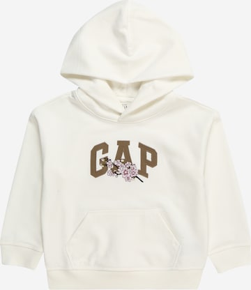 GAP Sweatshirt 'CHERRY BLOSSOM' i vit: framsida