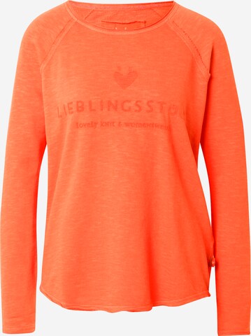 LIEBLINGSSTÜCK Sweatshirt 'Cathrina' in Orange: front