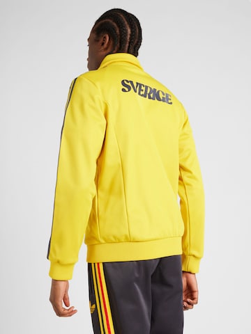 ADIDAS PERFORMANCE Athletic Zip-Up Hoodie 'SVFF' in Yellow