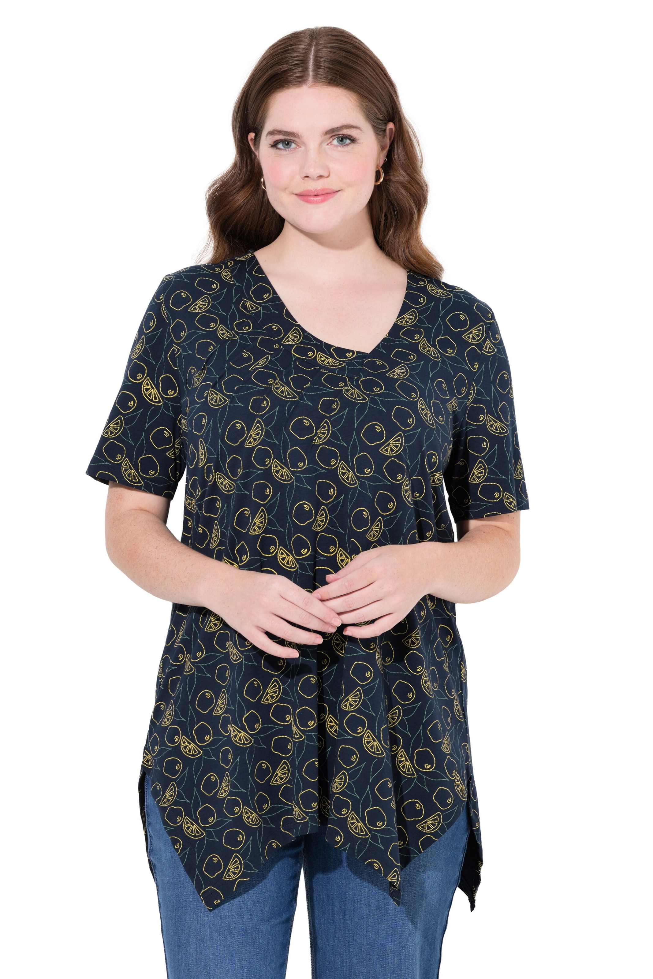 Ulla Popken Shirt in Blauw: voorkant