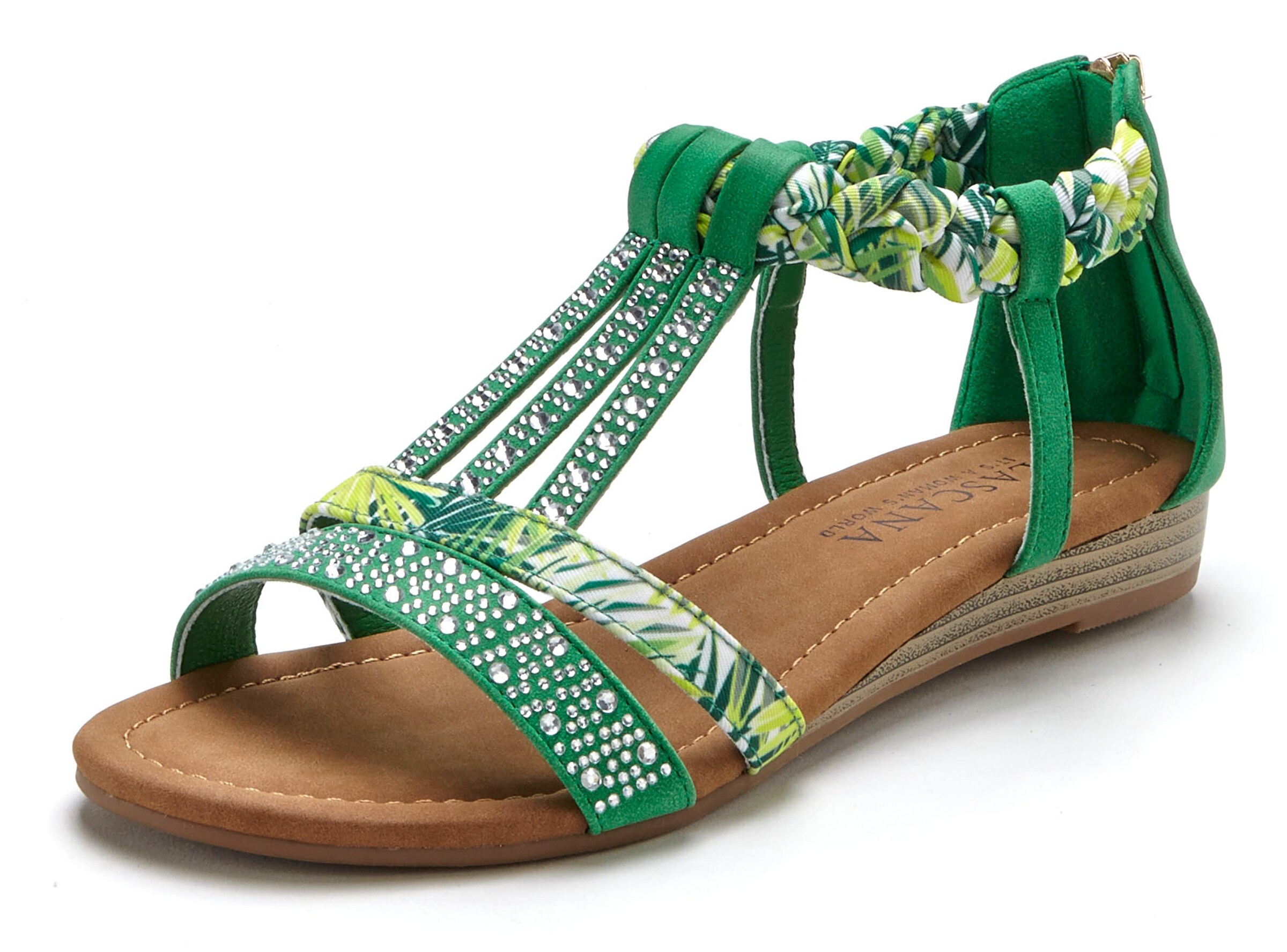 LASCANA - Sandalias en verde: frente
