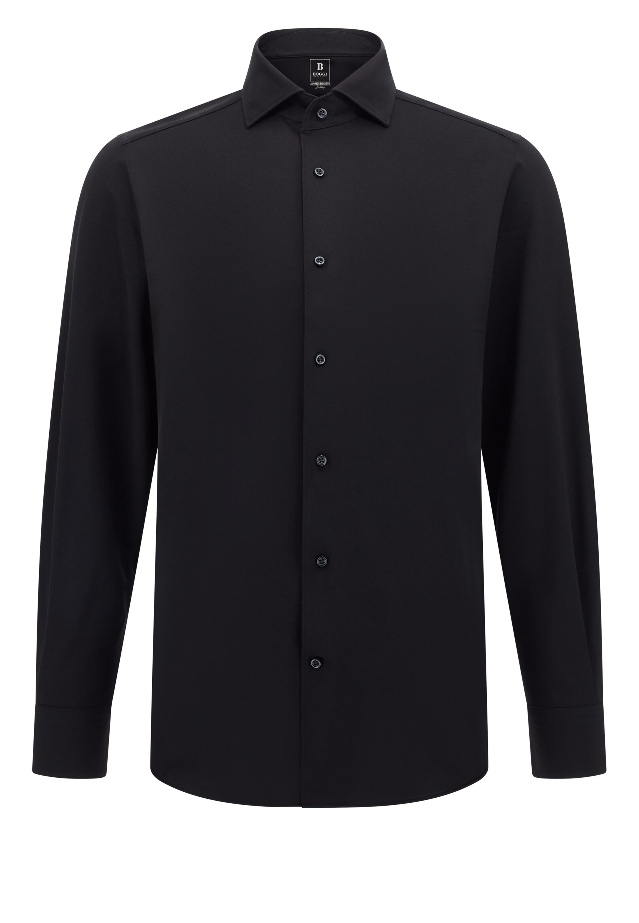 Boggi Milano Button Up Shirt in Black: front