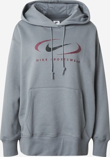 Nike Sportswear Sweatshirt 'Swoosh' em cinzento / bordeaux / preto, Vista do produto