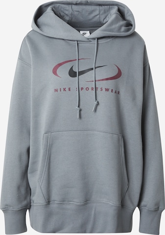 Nike SportswearSweater majica 'Swoosh' - siva boja: prednji dio