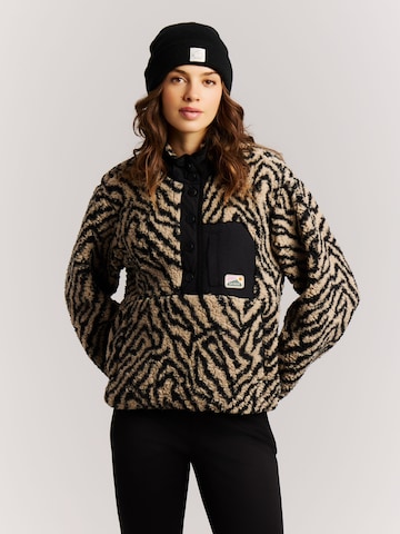 PROTEST Athletic Sweatshirt 'PRTJosey' in Brown