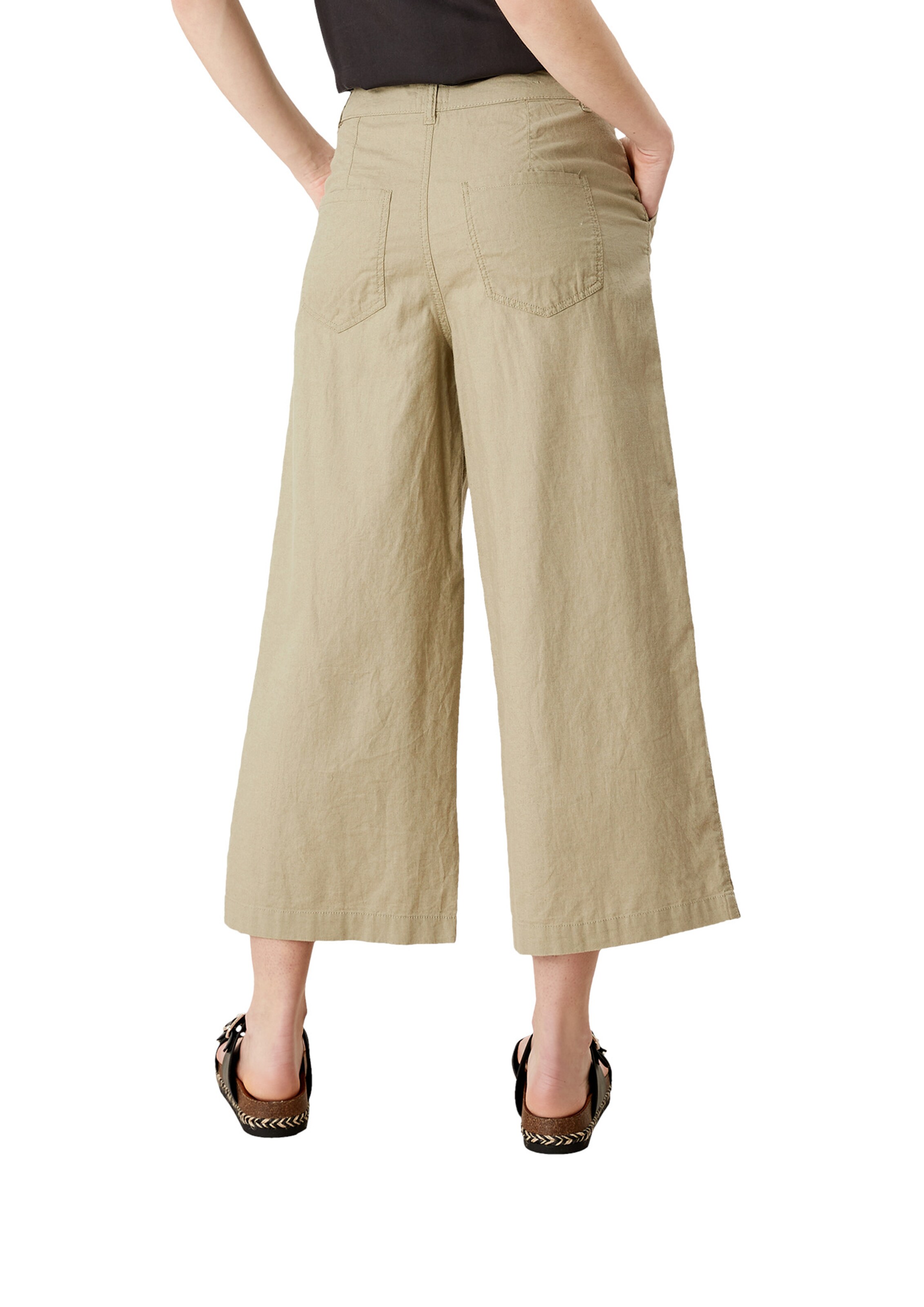 QS Wide leg Broek in Groen