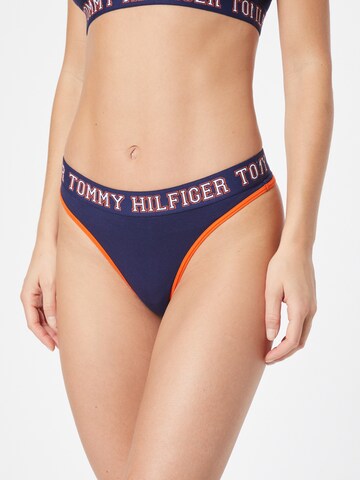 Tanga de la Tommy Hilfiger Underwear pe albastru: față