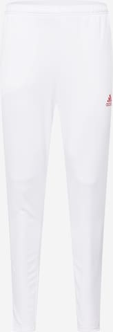 ADIDAS PERFORMANCE Športové nohavice - biela: predná strana
