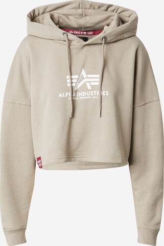 bēšs ALPHA INDUSTRIES Sportisks džemperis: no priekšpuses