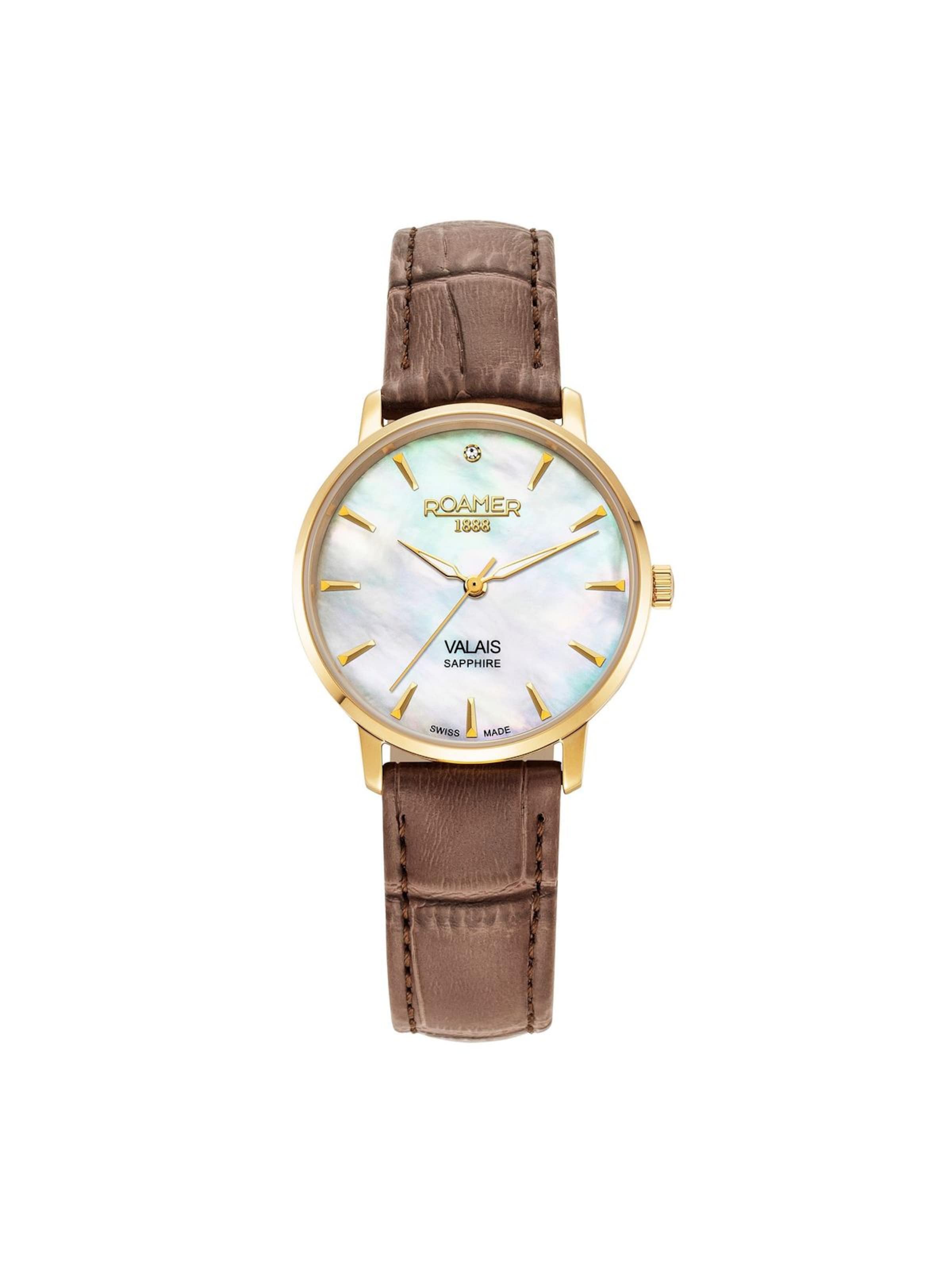 Montre à affichage analogique Roamer en blanc