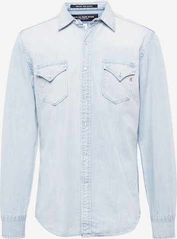 Coupe regular Chemise REPLAY en bleu : devant