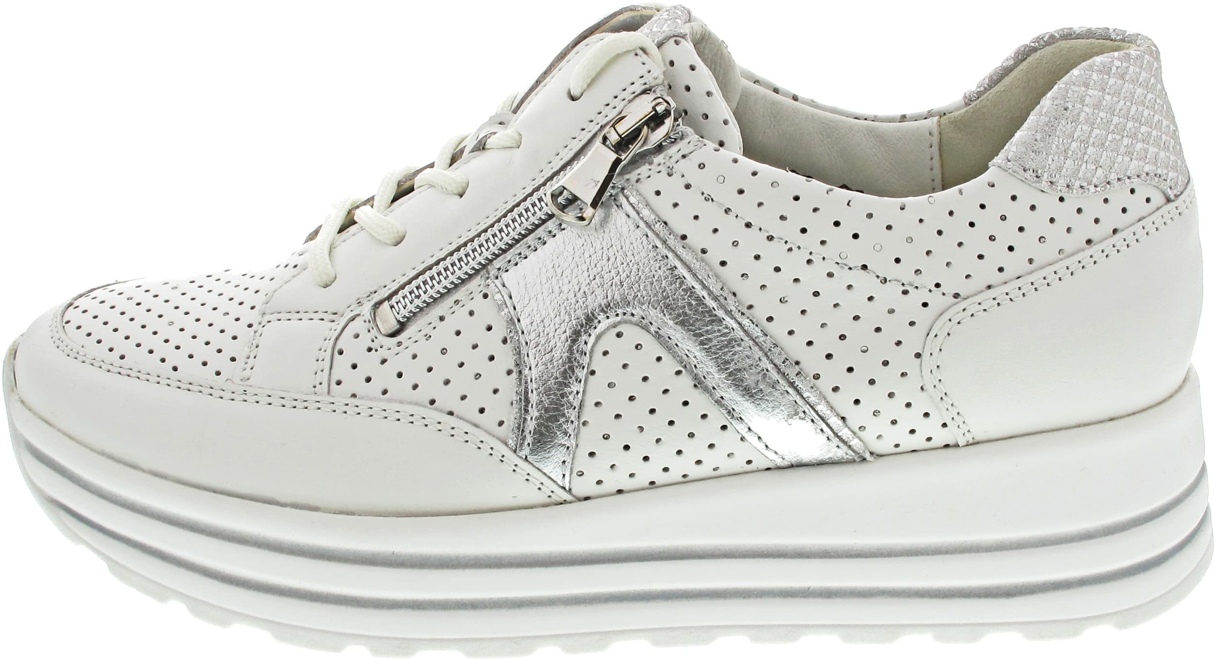 WALDLÄUFER Platform trainers in White: front