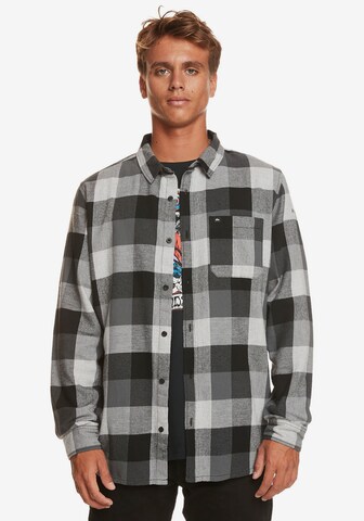 QUIKSILVER Button Up Shirt in Grey: front