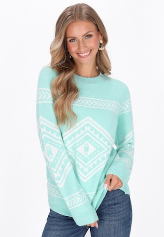 Pull-over IZIA en bleu : devant