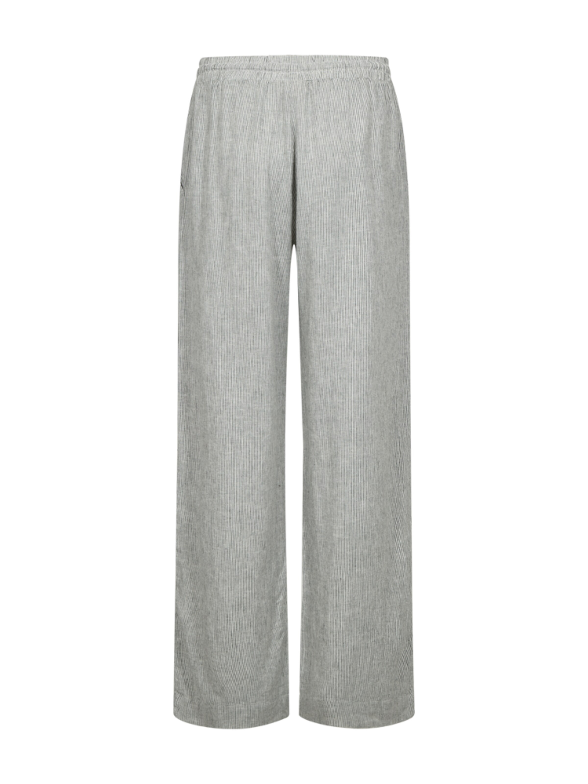 Freequent Regular Broek 'FQLava-stripe Dark forest' in Groen