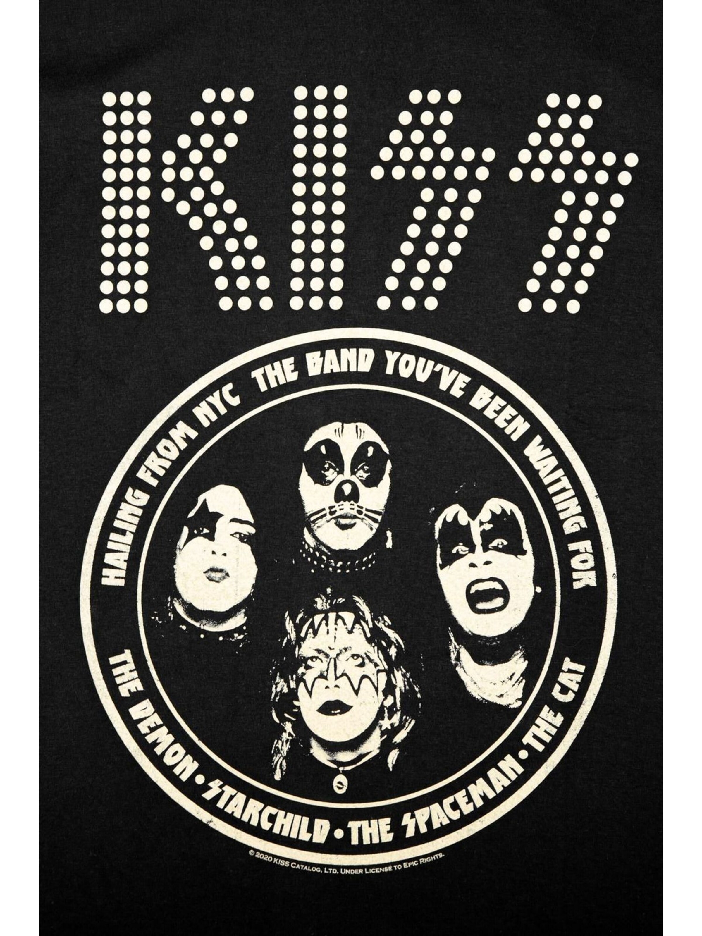 T-Shirt 'Kiss Band T-Shirt' Kiss en noir