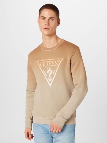 GUESS - Sweatshirt em bege: frente