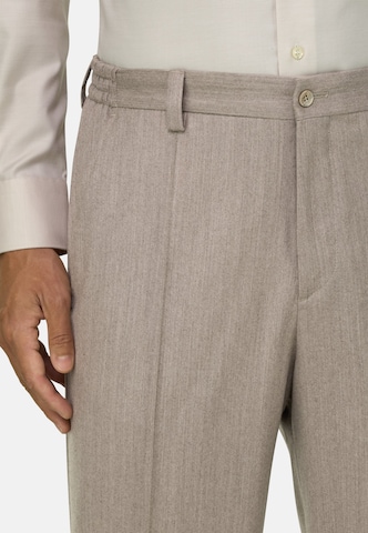 Regular Pantalon à pince Boggi Milano en marron : devant