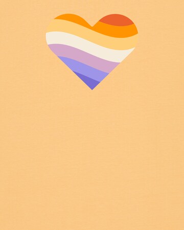 Watapparel Shirt ' Rainbow Heart ' in Oranje