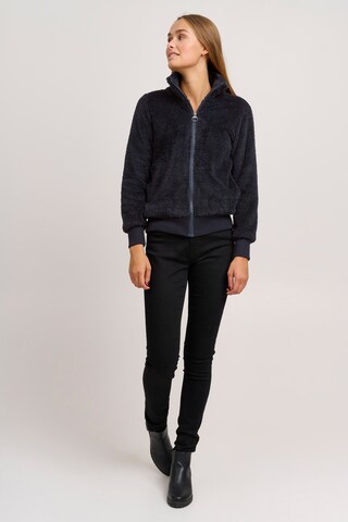 Oxmo Fleece jas 'Anneka' in Zwart