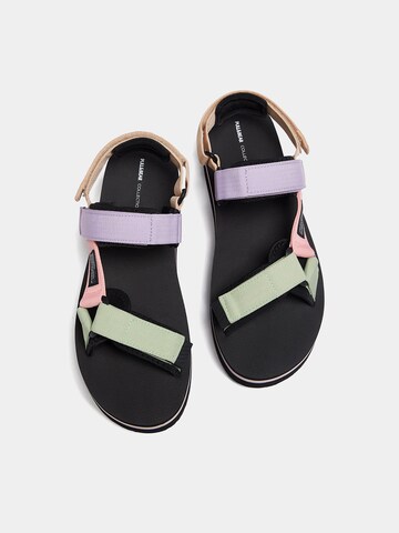 Pull&Bear Strap sandal in Mixed colours