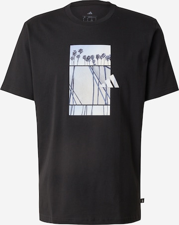 juoda ADIDAS SPORTSWEAR Sportiniai marškinėliai 'LENS': priekis