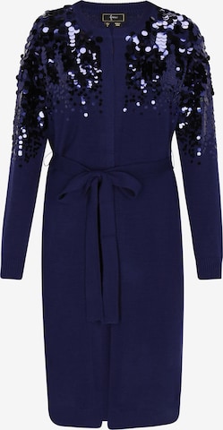 faina Gebreid vest in Blauw: voorkant