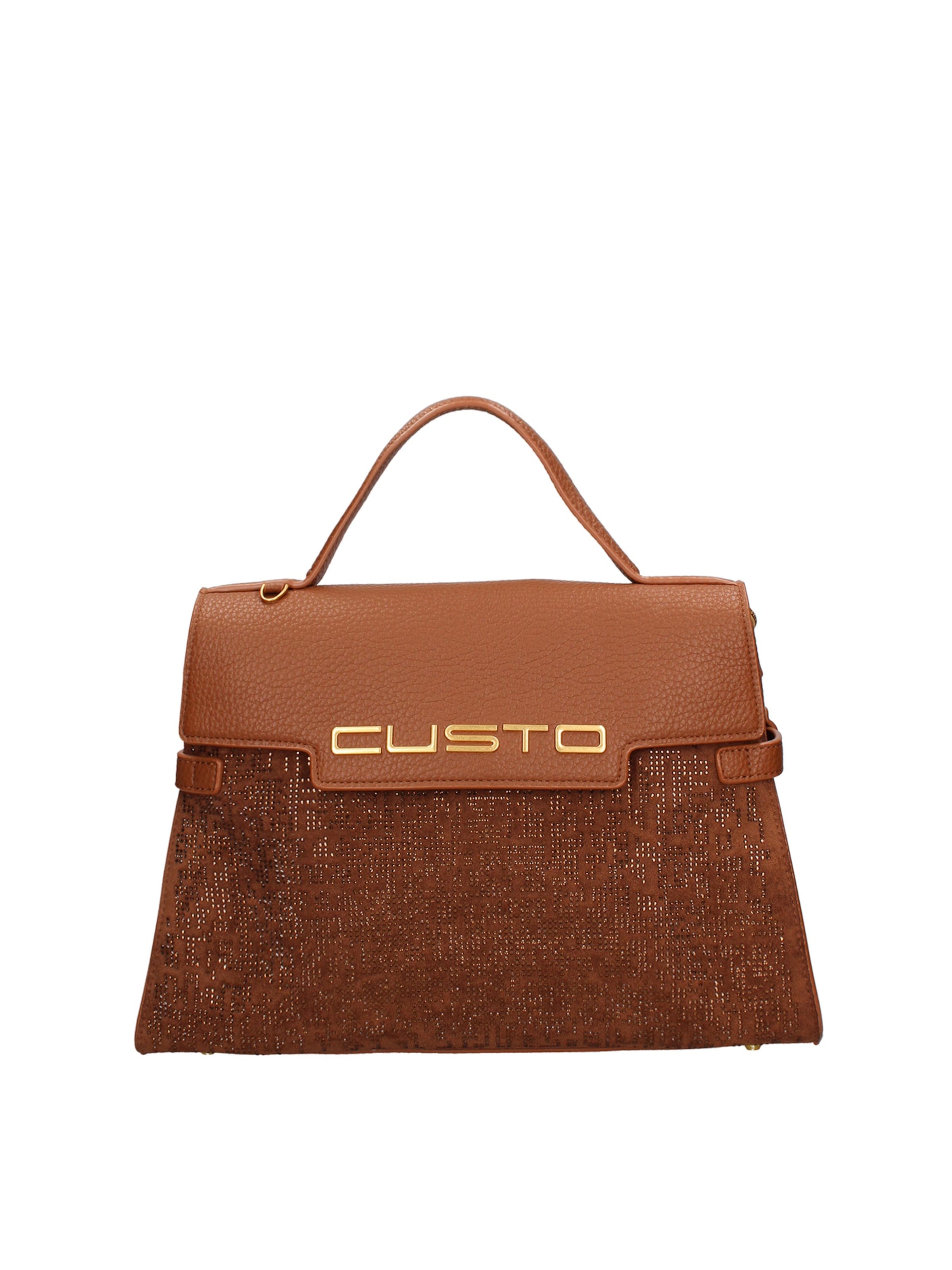 Custo Barcelona Handtas in Bruin: voorkant